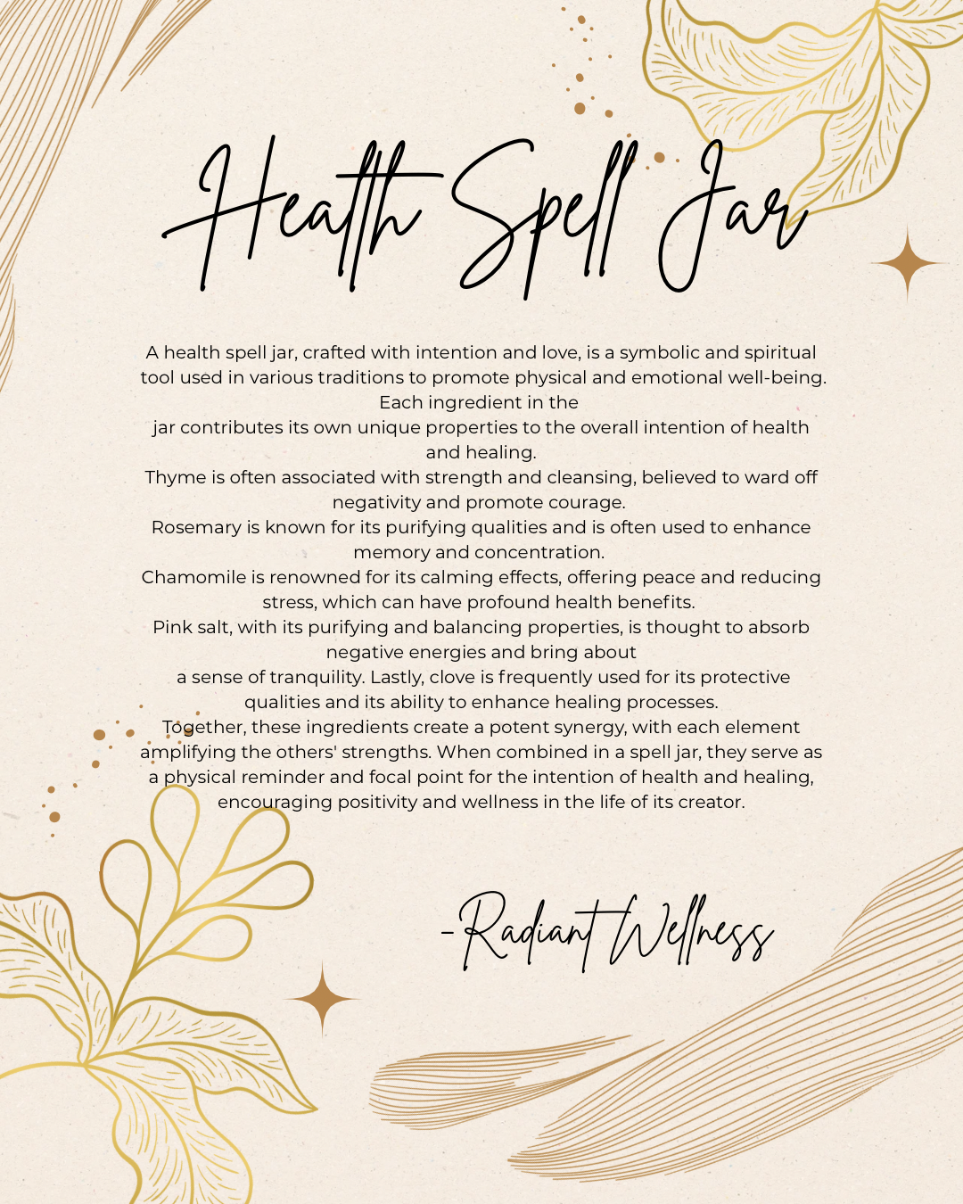 Health spell jar with love charm ❤️