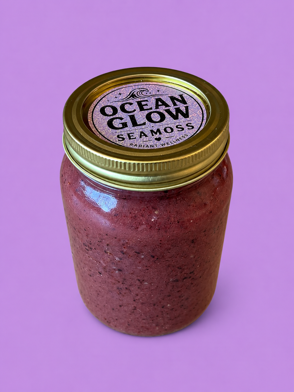 Ocean Glow- Blue-Strawberry Seamoss Gel