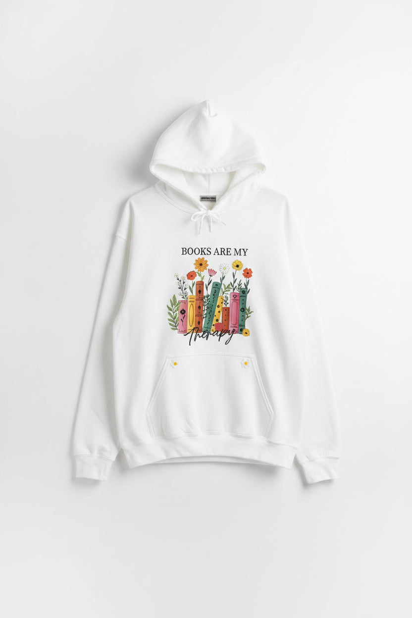 Books are my therapy hoodie 📚✨