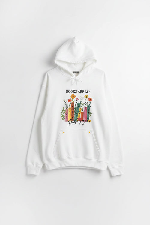 Books are my therapy hoodie 📚✨