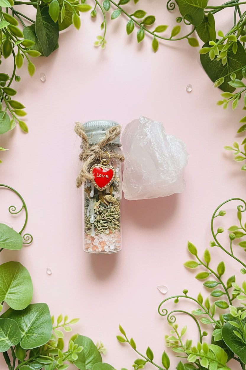 Health spell jar with love charm ❤️