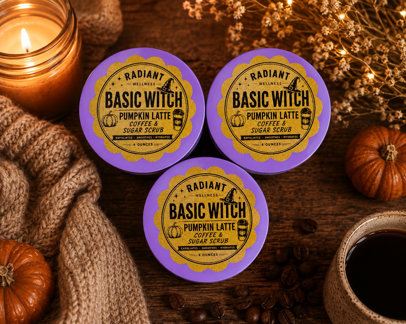 🍂 Basic Witch Pumpkin Latte Coffee & Sugar Scrub ☕🎃
